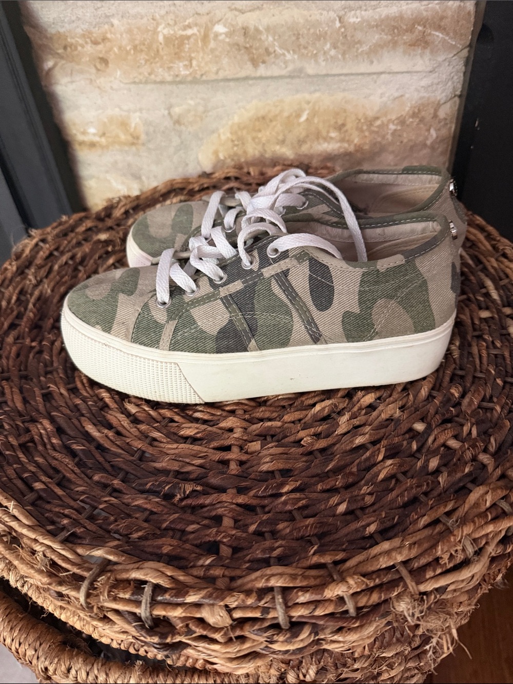 Steve Madden Camo Platform Lace-Up Sneakers